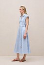 Sateen Regency Stripe Shirt Dress