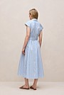 Sateen Regency Stripe Shirt Dress
