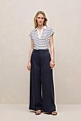 Linen Cotton Jersey Stripe Polo