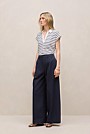 Linen Cotton Jersey Stripe Polo