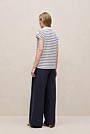 Linen Cotton Jersey Stripe Polo