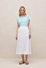 Linen Cotton Relaxed Cap Sleeve Polo