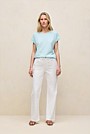Cotton Cuff Sleeve T-shirt