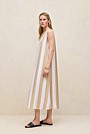 Cabana Stripe V Neck Sleeveless Dress