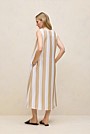 Cabana Stripe V Neck Sleeveless Dress