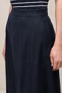 Stretch Linen Patch Pocket Skirt