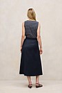 Stretch Linen Patch Pocket Skirt