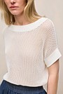 Mercerised Cotton Open Knit T-shirt