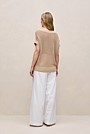 Mercerised Cotton Open Knit T-shirt