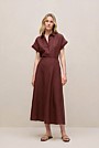 Delave Linen Cap Sleeve Shirt