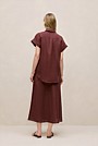 Delave Linen Cap Sleeve Shirt