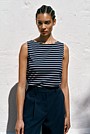 Modal Cotton Stripe Boatneck Tank