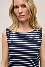 Modal Cotton Stripe Boatneck Tank