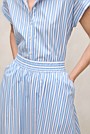 Jacquard Stripe Poplin Skirt