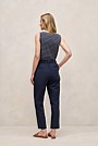 Cotton Blend Straight Leg Pant