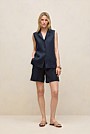 Linen Sleeveless Shirt