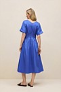 Cotton Sateen Pleat Waist Dress