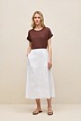 Stretch Linen Patch Pocket Skirt