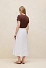 Stretch Linen Patch Pocket Skirt