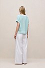 Mercerised Cotton Relaxed V Neck Knit