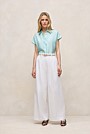 Silk Twill Cap Sleeve Shirt