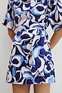 Print Mini Linen Skirt