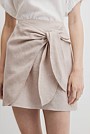 Wrap Mini Linen Skirt