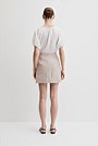 Wrap Mini Linen Skirt