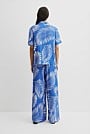 Print Short Sleeve Cupro Straight