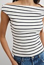 Stripe Twist Shoulder Top