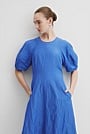 Blouson Sleeve Midi Dress