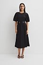 Blouson Sleeve Midi Dress