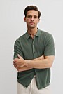 Short Sleeve Cotton Linen Knit Shirt