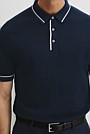 Australian Cotton Blend Silk Tipped Knit Polo