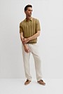 Australian Cotton Stripe Knit Polo