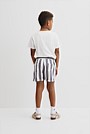 Organically Grown Cotton Blend Stripe Pull-On Short