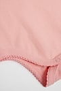 Organically Grown Cotton Blend Frill Short Sleeve Logo Bodysuit