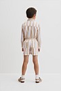Organically Grown Cotton Blend Stripe Pull-On Short