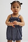 Gingham Frill Romper