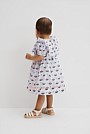 Short Sleeve Frill Print Dress