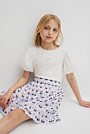 Ruffle Print Skirt