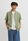 Teen Short Sleeve Geometric Print Shirt