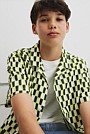 Teen Short Sleeve Geometric Print Shirt