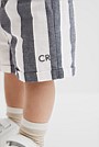 Organically Grown Cotton Blend Stripe Pull-On Short