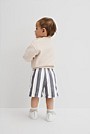 Organically Grown Cotton Blend Stripe Pull-On Short