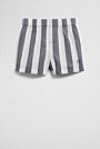 Organically Grown Cotton Blend Stripe Pull-On Short