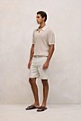 Linen Cotton Mouline Stripe Polo