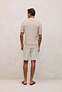 Linen Cotton Mouline Stripe Polo