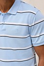 Cotton Pique Double Stripe Polo