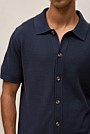 Cotton Basketweave Knit Shirt
